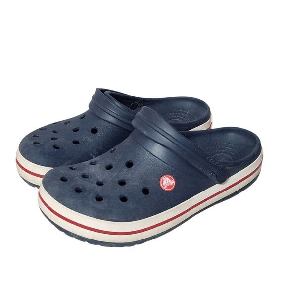Crocs Crocband Shoes Size M 7 W 9 Blue Red White July 4th USA Clogs Rubber Slip - Picture 7 of 11